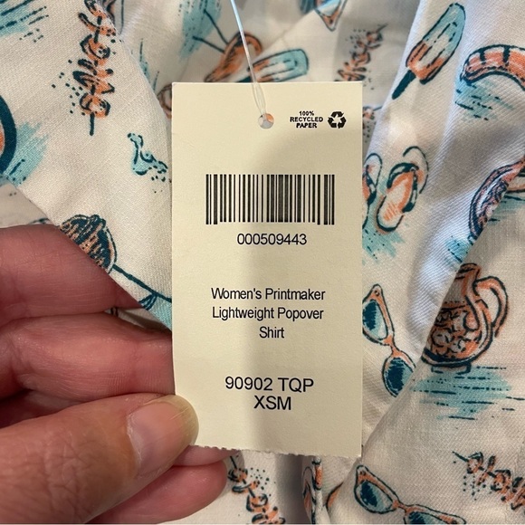 NWT Duluth Trading Company Women’s Printmaker Lightweight Popover Shirt - Picture 4 of 6